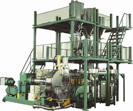 专业生产TPR或填充母料的配失重计量系统的KP92-200双阶挤出机组(Kp系列应用)
